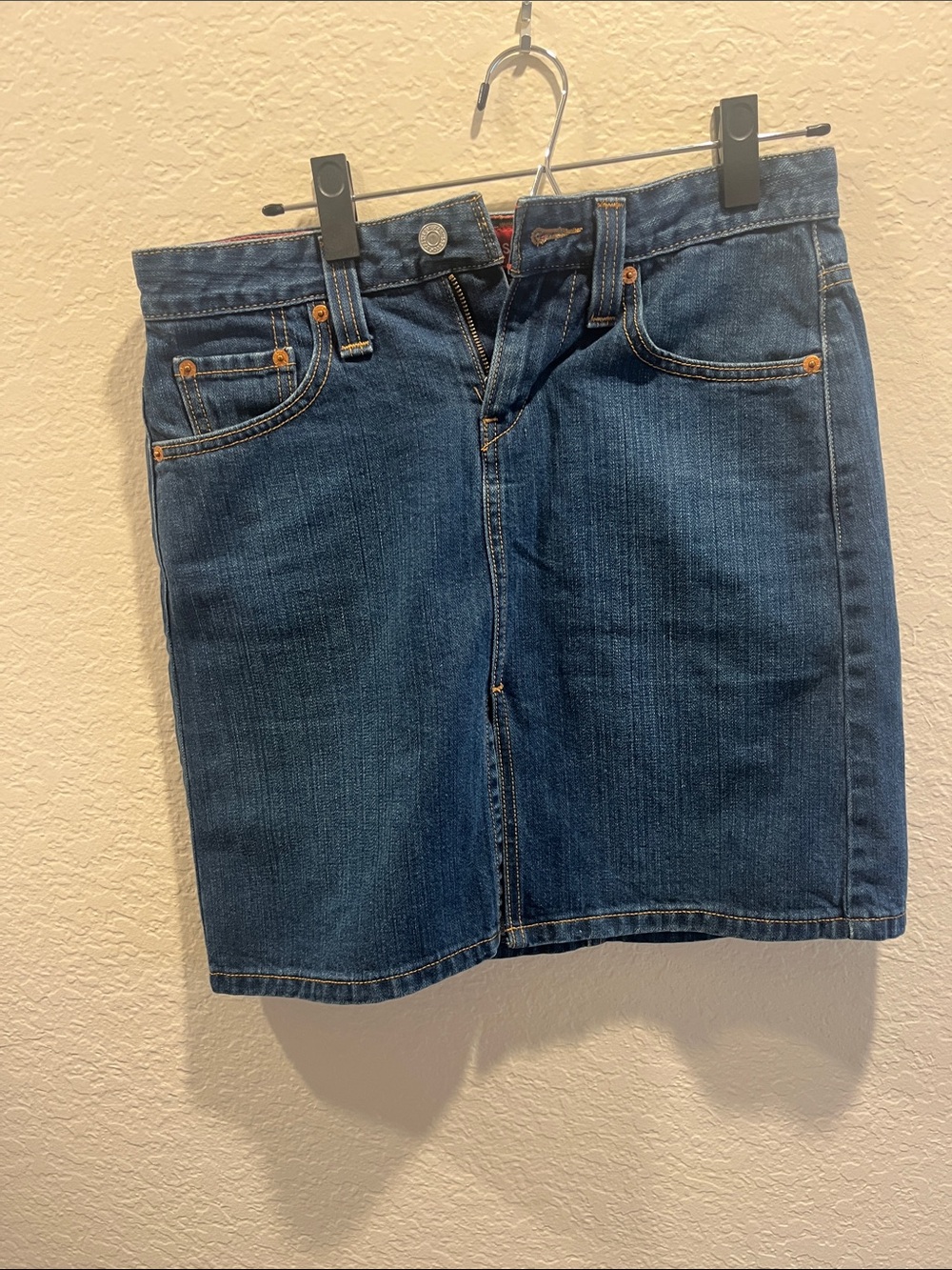 Levi's Dark Blue Denim Mini Skirt